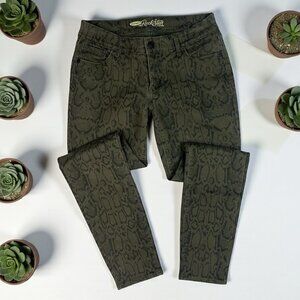 Old Navy Rockstar Skinny Jeans Size 8 Snakeskin Reptile Print Low Rise 647155